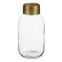 Vase Doré Transparent verre (11,5 x 24 x 11,5 cm)