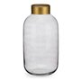 Vase Lisse Gris Doré verre (14,5 x 29,5 x 14,5 cm)