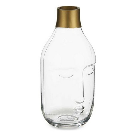 Vase Visage Transparent verre (11 x 24,5 x 12 cm)
