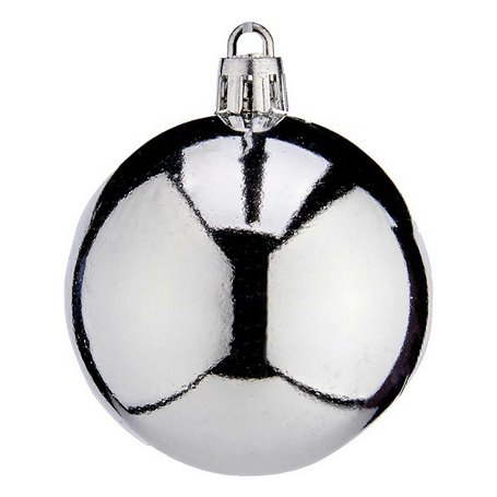 Boules de Noël Ø 6 cm Argenté Plastique