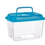 Bocal à poisson Avec poignée Moyen Bleu Plastique 3 L 17 x 16 x 24 cm 