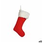 Décorations de Noël Chaussette de Noël Rouge Tissu 28 x 4 x 46 cm (12