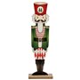 Figurine Décorative Casse-Noisette Blanc Noir Rouge Vert Bois 10 x 60