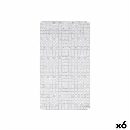 Tapis de Douche Antidérapant Carreaux Transparent PVC 67,7 x 38,5 x 0,