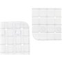 Tapis de Douche Antidérapant Carreaux Blanc PVC 67,7 x 38,5 x 0,7 cm (