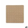 Tapis de Douche Antidérapant Carreaux Beige PVC 50,3 x 50,3 x 0,7 cm (