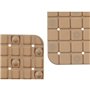 Tapis de Douche Antidérapant Carreaux Beige PVC 50,3 x 50,3 x 0,7 cm (