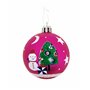 Boule de Noël Peppa Pig Cosy corner Fuchsia 6 Unités Plastique (Ø 8 cm