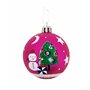 Boule de Noël Peppa Pig Cosy corner Fuchsia 10 Unités Plastique (Ø 6 c