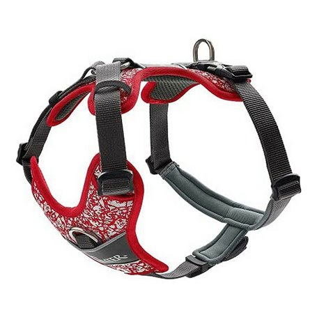 Harnais pour Chien Hunter Divo Rouge Gris Réfléchissant Taille S/M (52