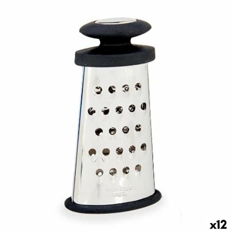 Gratoir Noir Argenté Acier inoxydable TPR 9 x 15,5 x 4,2 cm (12 Unités