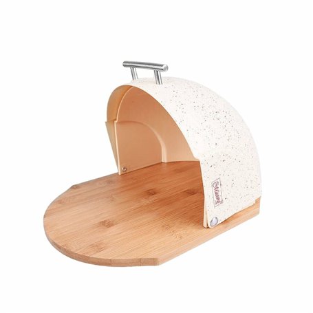 Corbeille à Pain Feel Maestro MR-1678 Beige Argenté Bois Plastique 1 P