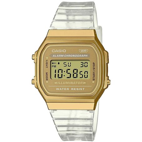 Montre Homme Casio VINTAGE COLLECTION - TRANSPARENT BAND - GOLD (Ø 36 