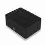 Dock Station Dual Ewent AAACET0186 Dual 2.5"-3.5" USB 3.1 ABS Noir