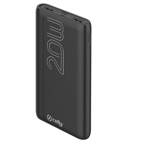 Power Bank Celly Noir Multicouleur 10000 mAh 5 V