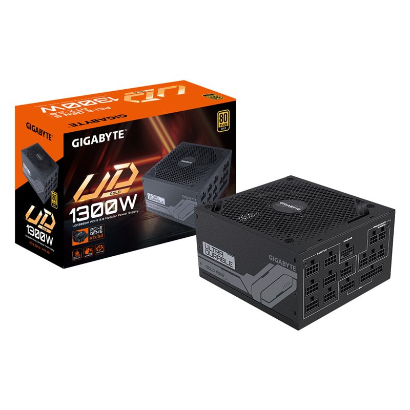 Image secondaire de Gigabyte UD1300GM PG5 unité d'alimentation d'énergie 1300 W 20+4 pin ATX ATX Noir