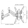 Support de TV MacLean MC-784 55" 23" 21 kg