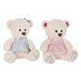 Ours en peluche DKD Home Decor Beige Rose Vert Enfant 20 x 20 x 50 cm