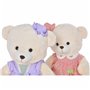 Ours en peluche DKD Home Decor Robe 42 x 20 x 50 cm Beige Rose Lila En