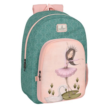 Cartable Santoro Swan lake Gris Rose 30 x 46 x 14 cm