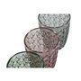 Set de Verres DKD Home Decor Vert Gris Rose Verre Avec relief 240 ml (