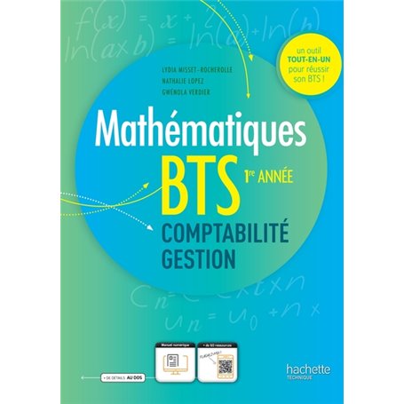 Maths BTS comptabilité et gestion 1re année - Livre de l'élève - Ed. 2023