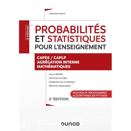 Probabilités et statistiques pour l'enseignement - CAPES, CAPLP, Agrégation