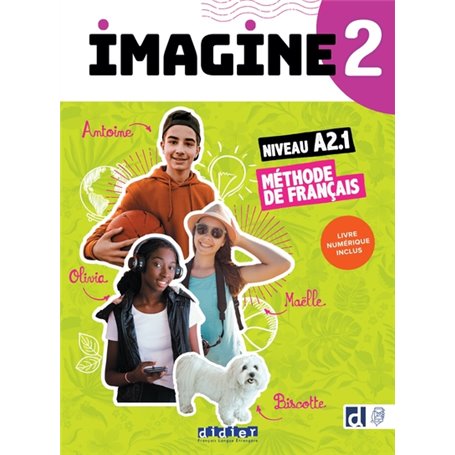 Imagine 2 - Niv.A2.1 - Livre + livre numérique + didierfle.app