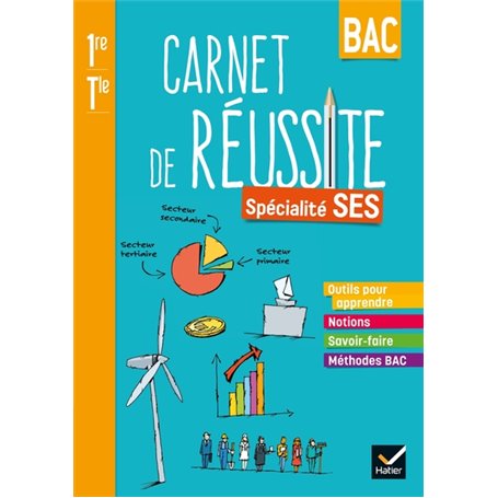 Carnet de réussite Sciences économiques et sociales SES 1re - Terminale - Éd. 2021 - Cahier élève