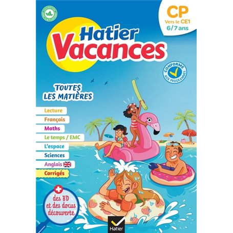 Cahier de vacances 2023  du CP vers le CE1 6/7 ans