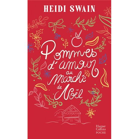 Pommes d'amour au marché de Noël