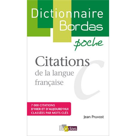 Dictionnaire poche Citations de la langue française
