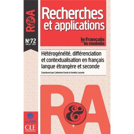 Recherches et applications n° 72