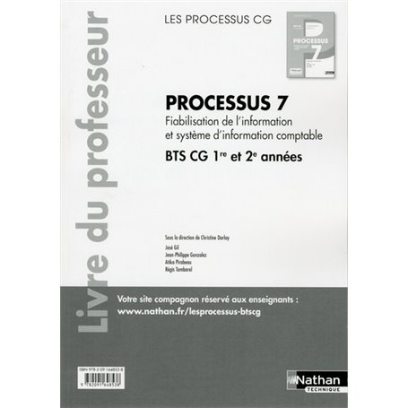Processus 7 BTS CG 1ère et 2ème années (Les processus CG) Professeur 2017