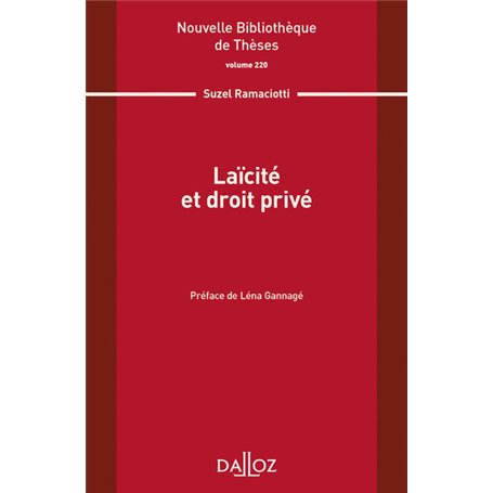 Laïcité et droit privé - Volume 220