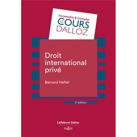 Droit international privé. 3e éd.