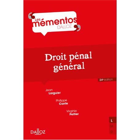 Droit pénal général. 24e éd.