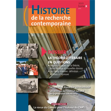 Histoire de la recherche contemporaine - Tome X - N° 01