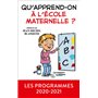 Qu'apprend-on à l'école maternelle ?