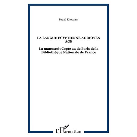 La langue Egyptienne au moyen âge