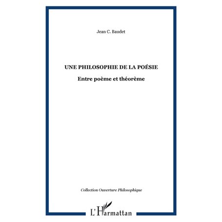 Une Philosophie de la poésie