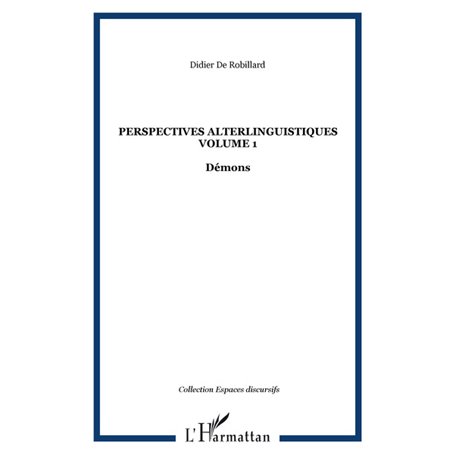 Perspectives alterlinguistiques Volume 1