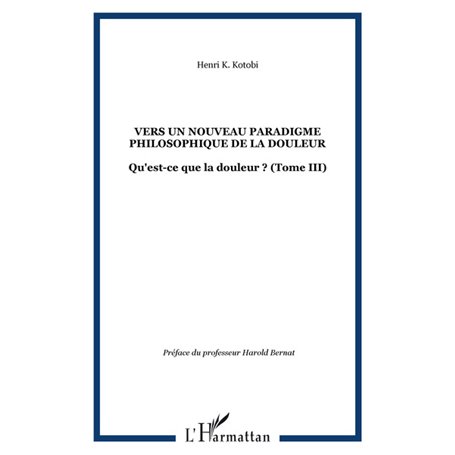 Vers un nouveau paradigme philosophique de la douleur