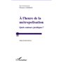 A l'heure de la métropolisation