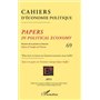 Cahiers d'économie politique 69