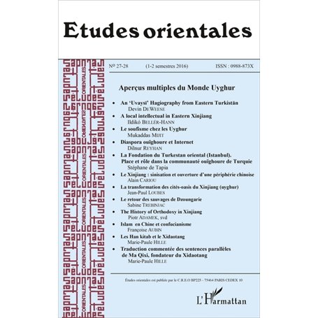 Etudes orientales