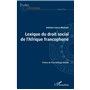 Lexique du droit social de l'Afrique francophone