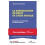 La renonciation en droit de l'aide sociale