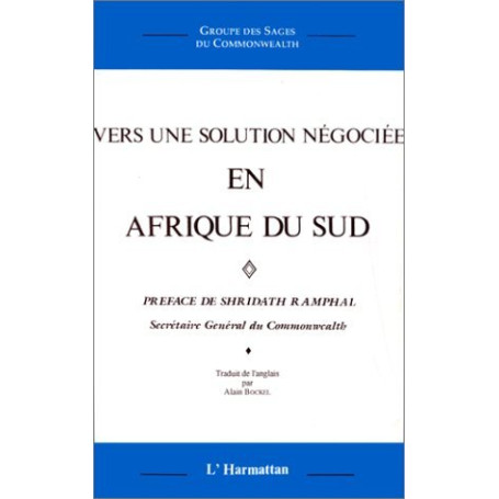 Vers une solution négociée en Afrique du Sud