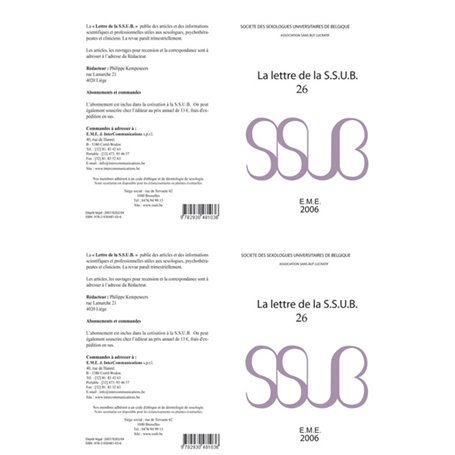 Lettre de la S.S.U.B. 26